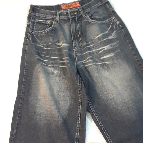 Roadblock Other - NWOT 30 ROADBLOCK BLACK LONG Jean SHORTS Mens